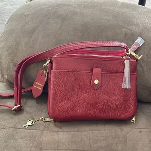 Concealed Car RT Roma Genuine Leather Burgundy Crossbody Bag